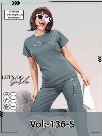 VOL.JC-136-S BY SUMMER SPECIAL DESIGNER TENCEL NIGHT SUIT WHOLESALER IN INDIA